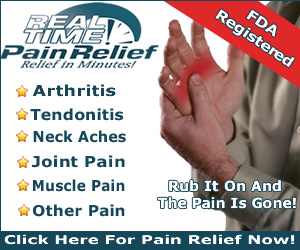 Real Time Pain Relief - Rub It On and The Pain Is Gone!