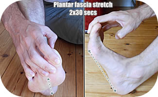 Stretching foot can relieve plantar fasciitis