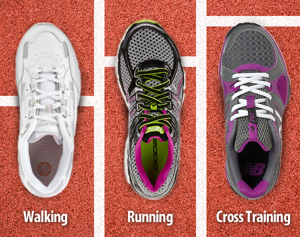 Prevent leg pain, buy different shoes for walking and running