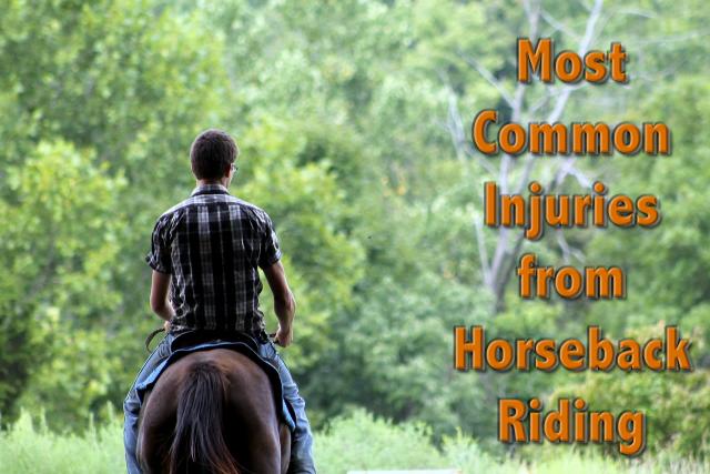 Most common injuries from horseback riding