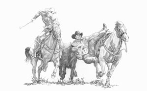 history of steer wrestling