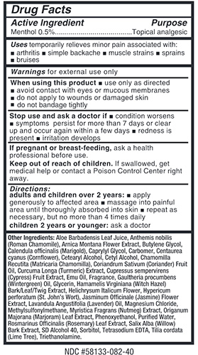 Real Time Sports Cream Drug Facts