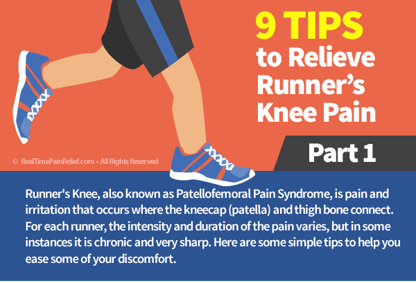 The first tips on how to ease pain from runner's knee.