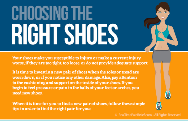 Choose the right shoe to minimize pain