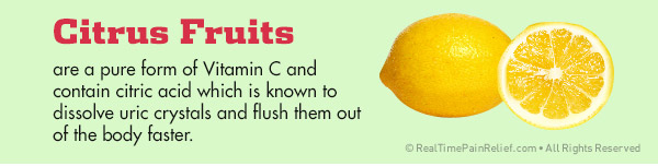 citrus fruits reduce gout attack