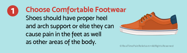 choose comfortable footwear to take care of your feet
