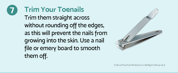 Trim Toenails for good foot health