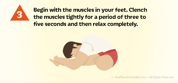 Clench and relax your muscles to reduce back pain.